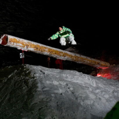 Snowboarden im Burton Snowpark